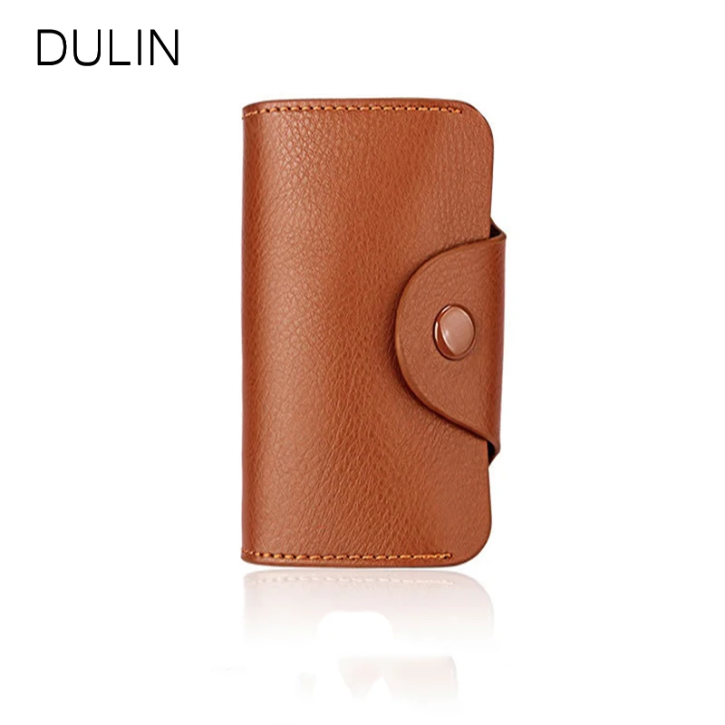 DULIN унисекс кошельки из натуральной кожи держатели для карт Большая емкость Кредитная карта ID кредитный кошелек короткий кошелек сумка чехол