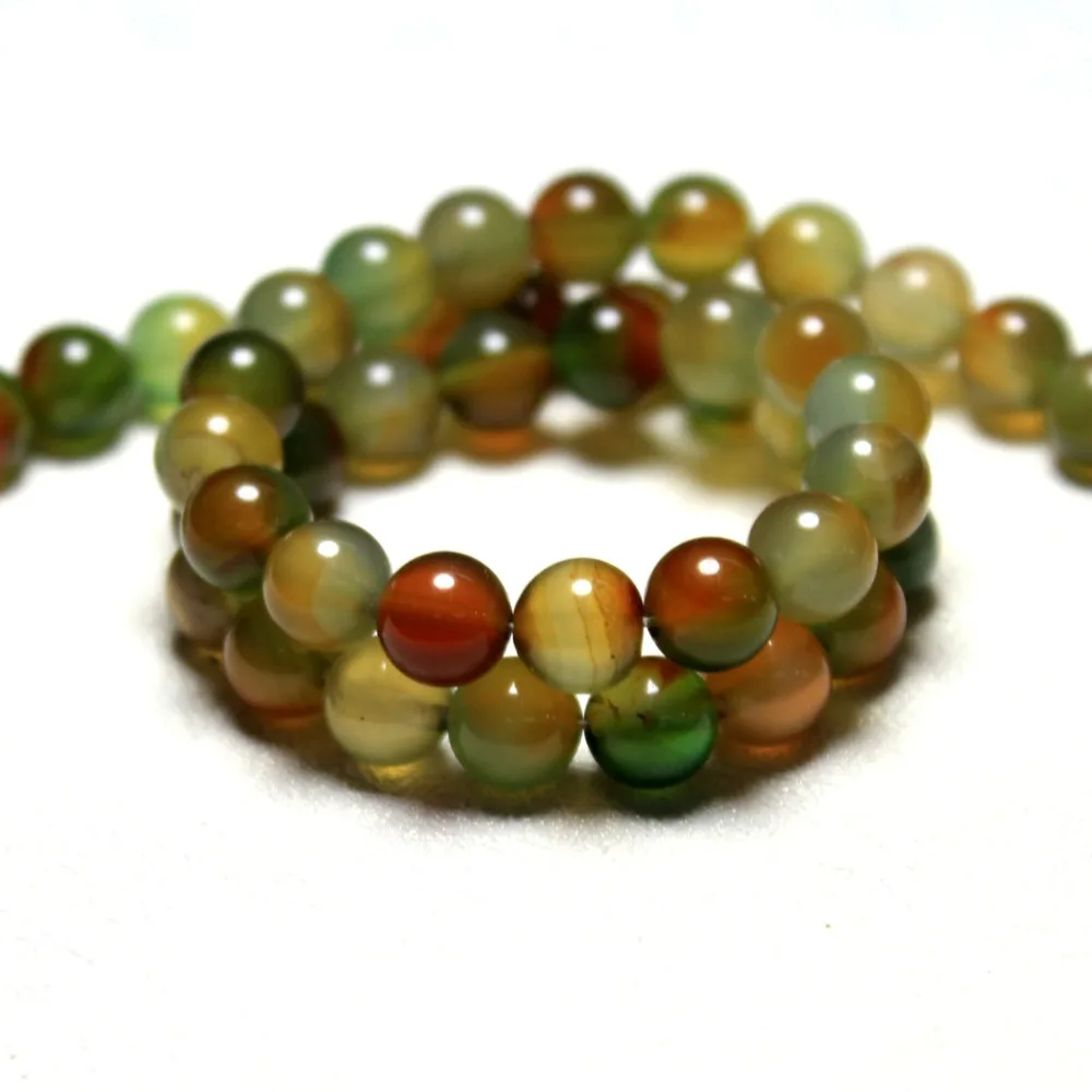 

High quality 4/ 6 /8 / 10 /12 mm Peacock Agat Mix Color Natural Stone Beads For Jewelry Making DIY Bracelet Necklace Strand 15''