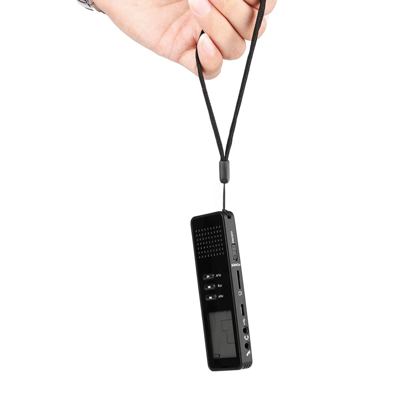 Цифровой диктофон 8 Гб черный Профессиональный портативный Usb аудио рекордер с MP3-плеером Tf карта для расширения 32 Гб