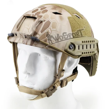 

WoSporT Tactical Combat Helmets BJ FAST Adjustable Side Rail Military Airsoft Paintball Army Hunting CS War Game Sports Helmet