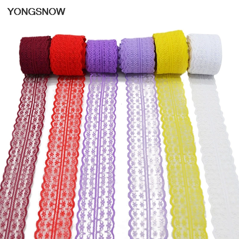 

1Roll Lace Ribbon 4.5cm*10m DIY Craft Embroidered Fabric Sewing Accessories Wedding Decoration Net Lace Trim Cord Apparel 7Z