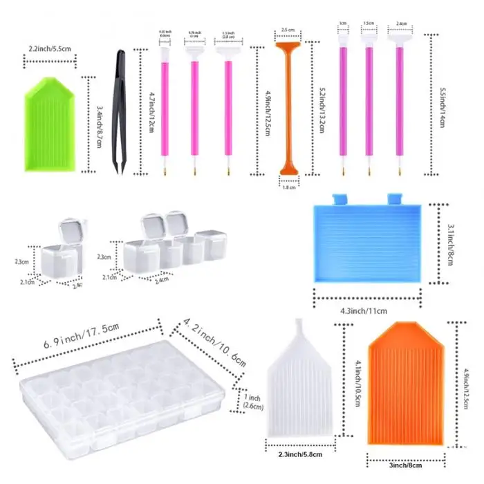 Набор инструментов для алмазной живописи 5D DIY аксессуары наборы алмазных крестиков художественные аксессуары PAK55