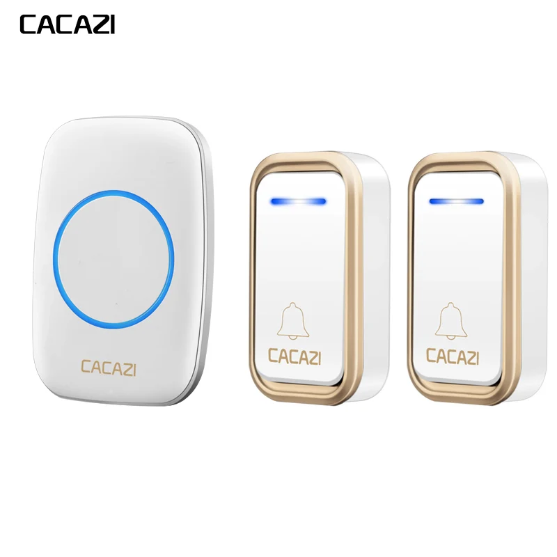 CACAZI оптовая продажа A10F водонепроницаемый беспроводной дверной звонок 300 м Дистанционное высокого качества smart дверной звонок колокольчика