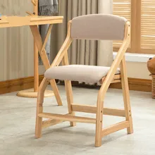 Детский стул для студентов, стул(кабинетный), цельный деревянный стул для жизни, домашний стол и стул для учебы