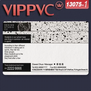 

a13075 double sided business cards Template for Card Design of white PVC Card printing