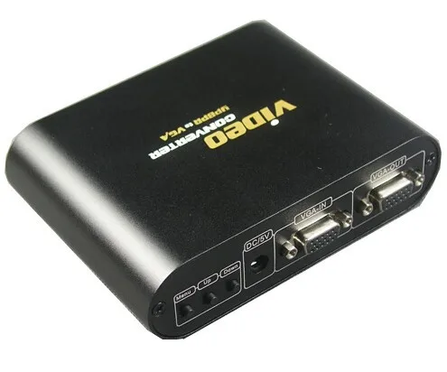 High quality VGA/Ypbpr component to vga converter for PS2/PS3/Wii,DVD player with power adapter(AU,UK,EU,US available)