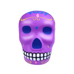 Хэллоуин игрушки новинка мультфильм Дети взрослых фиолетовый череп брелок сенсорные игрушки 12 см играть с семья Squeeze Игрушка