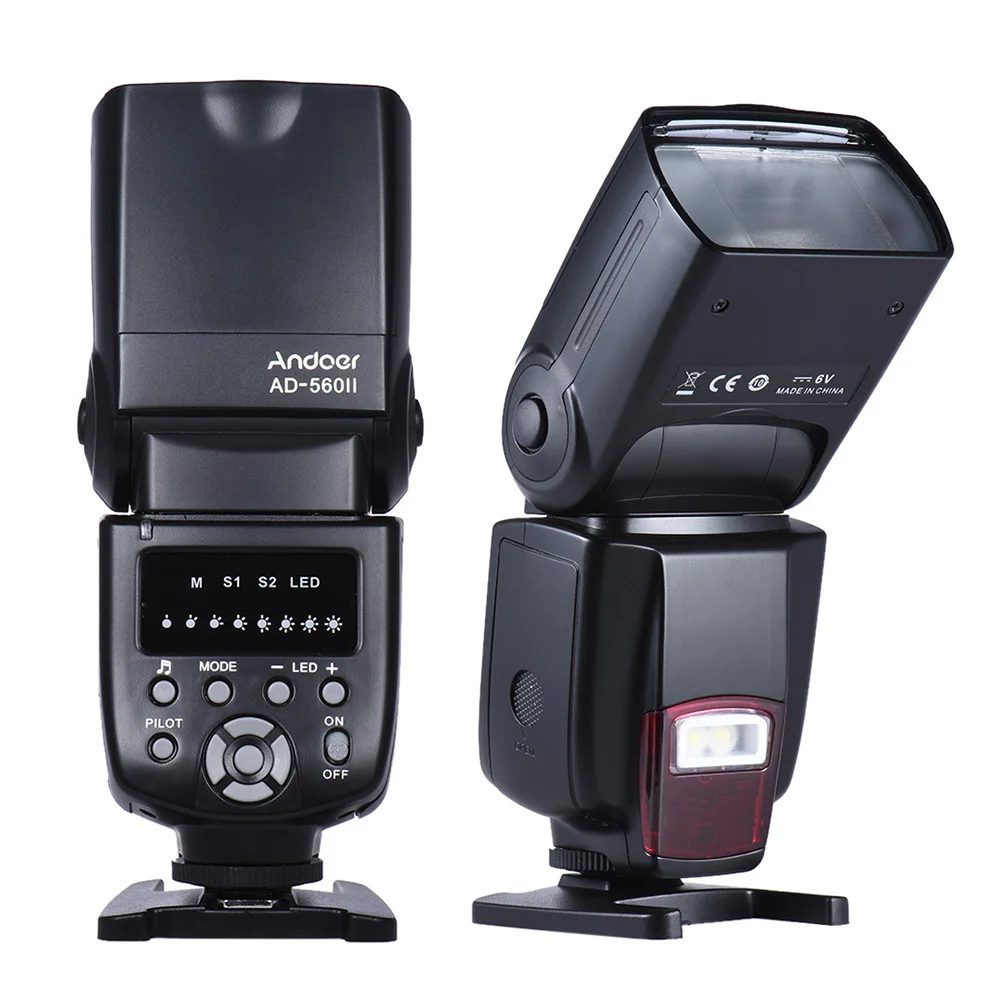 Универсальная вспышка Andoer AD 560 II для камеры Speedlite с регулирусветодиодный