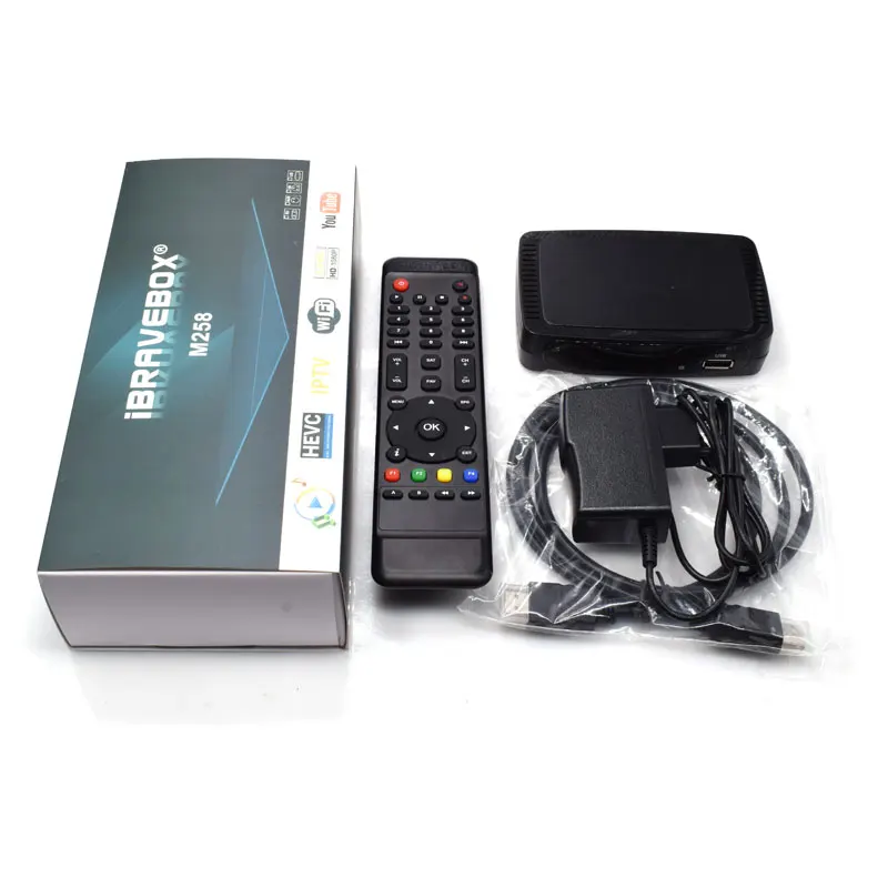 Испания Великобритания италия ТВ коробка Ip tv/Отт iBRAVEBOX M258 Smart HEVC и H.264 телеприставка M258 Поддержка usb wifi