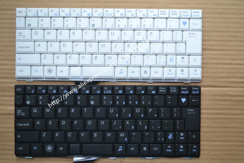 

US New laptop keyboard for ASUS EPC 1005 1005HD 1005HA 1001 1008 English white/black big enter