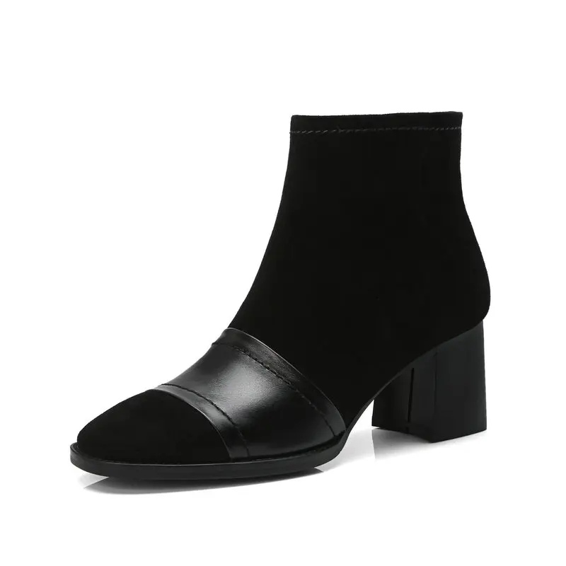 En Mode noir Chaussures Hiver Rouge Beige 2018 Mather rouge Haute 100Vache Bottes Robe Cuir Femme Dames Automne Nouveau Noir Abricot De Talons OPXkZiu