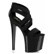 Свадебная обувь для невесты; обувь для танцев со стальными трубками; пикантные замшевые босоножки на ультравысоком каблуке в римском стиле; Водонепроницаемая платформа на толстом каблуке 20 см