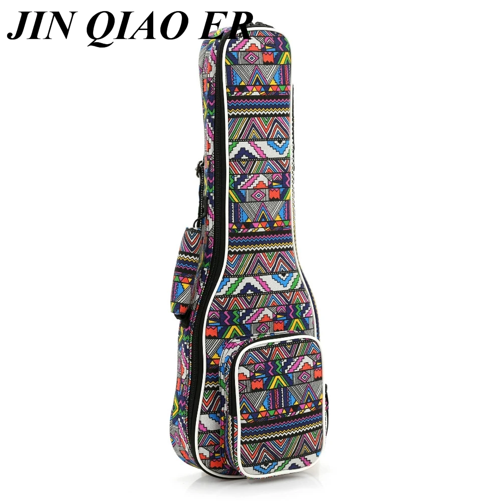 

Soprano Ukule Portable 21Inch Cotton Nylon Padded Bass Guitar Gig Bag Ukulele Case Box Guitarra Cover Backpack With Double Strap