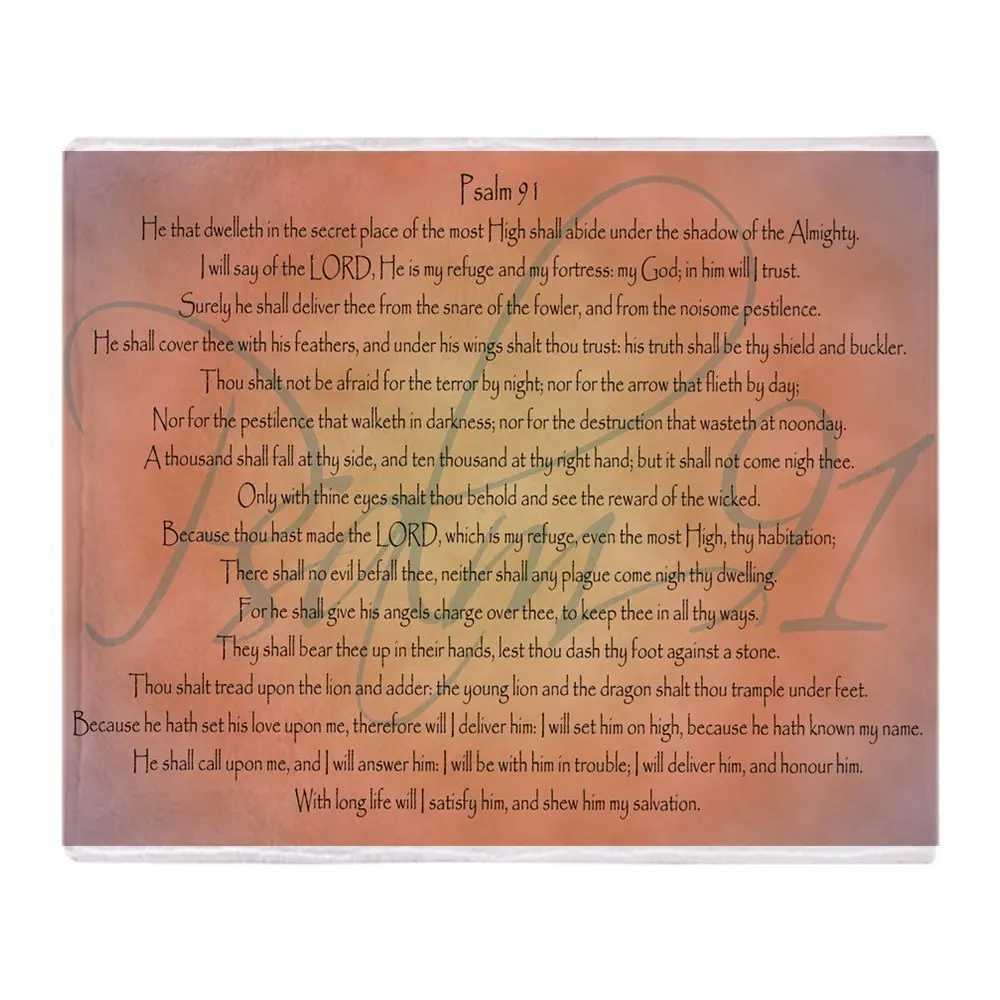 

Psalm 91 Orange Script Soft Fleece Throw Blanket Solid 350G Thicker Blankets on Sofa/Bed Throw Blanket