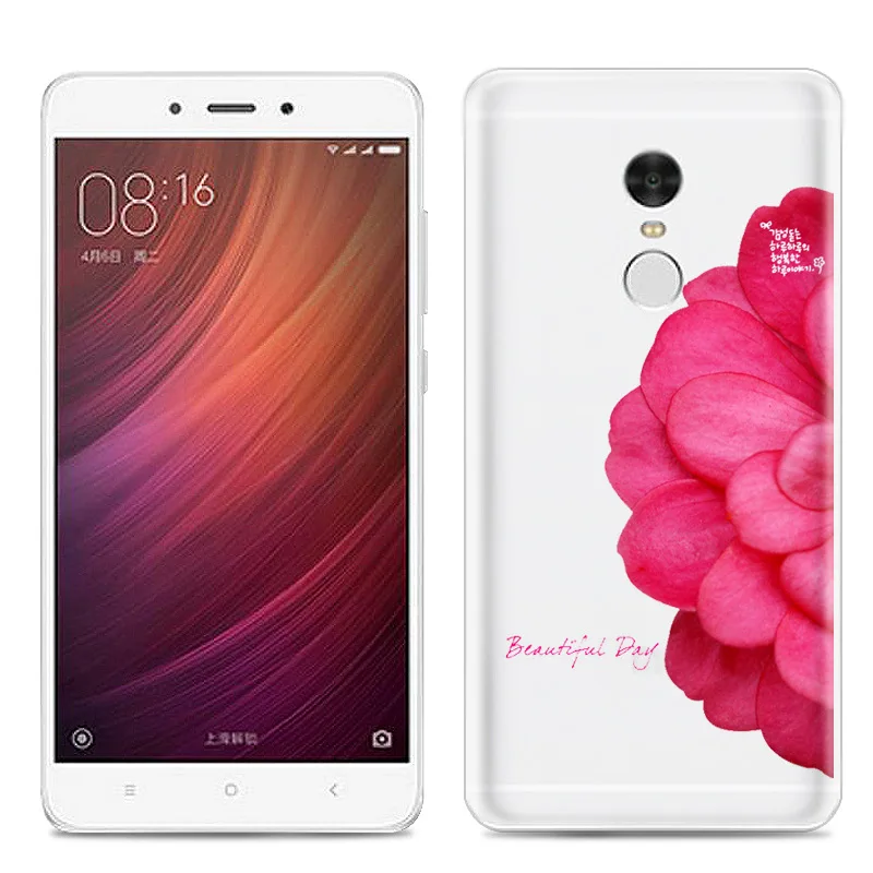 Lulumi половина цветок телефон чехол для Xiaomi Redmi Note 4 розовый bloom мультфильм живопись