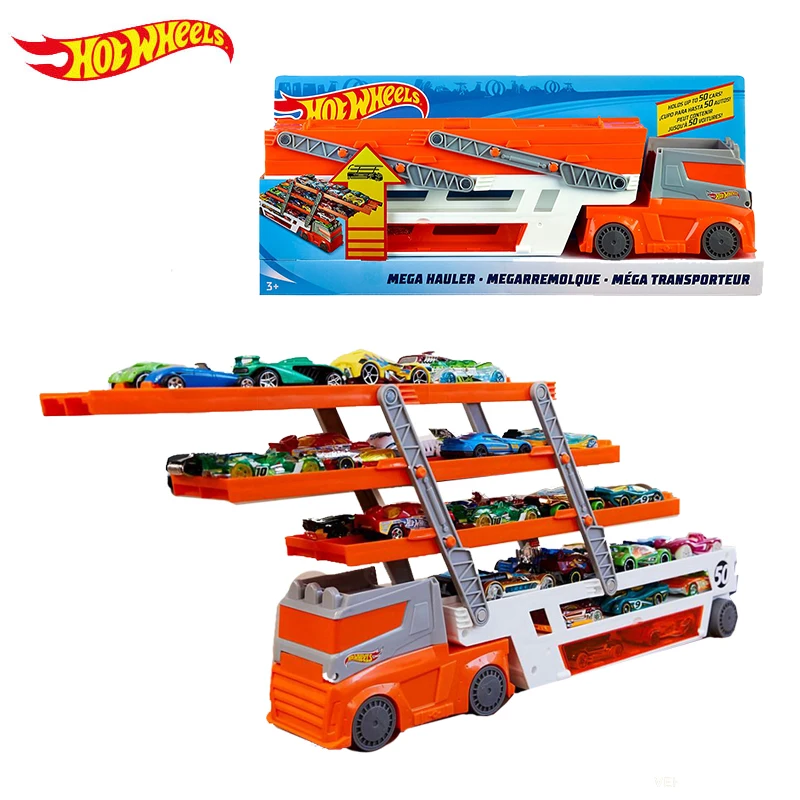

Hot Wheels 2019 Heavy Transport Vehicles 6 Layer Diecast Toy Car Scalable Storage Transporter Truck For Boys Toys For Children