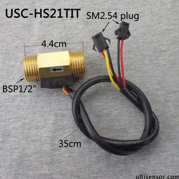 Латунный турбинный расходомер для измерения расхода воды 1 30 л/мин G1/2 дюйма DN15 44