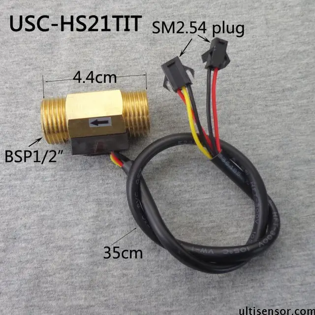 water flow sensor meter indicator USC HS21TIT brass hall turbine