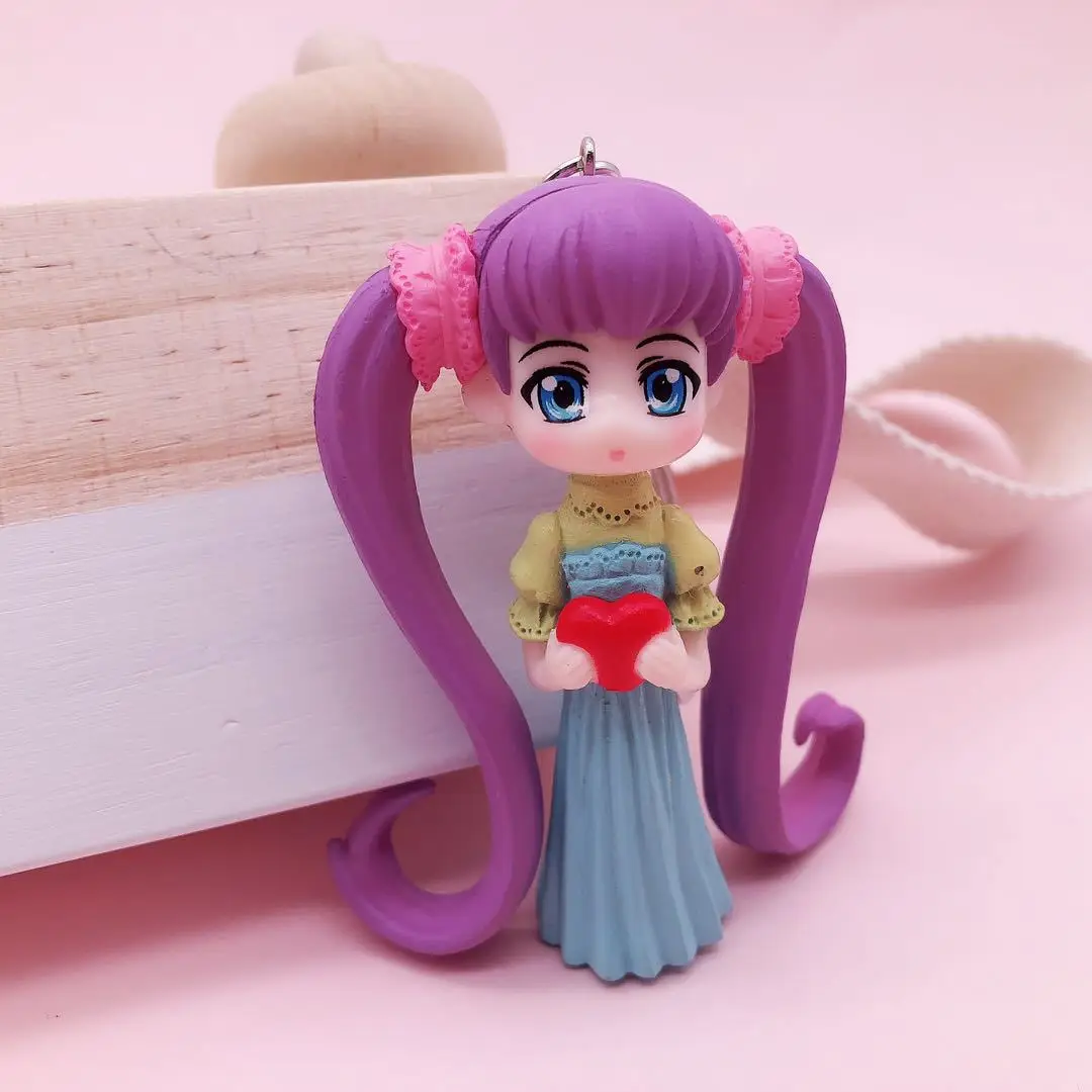 Cute Sailor Moon Tsukino Usagi Hatsune Miku Janpanese Girls Big Eye Figures PVC Action Figure Model Keychain Children Toys Dolls