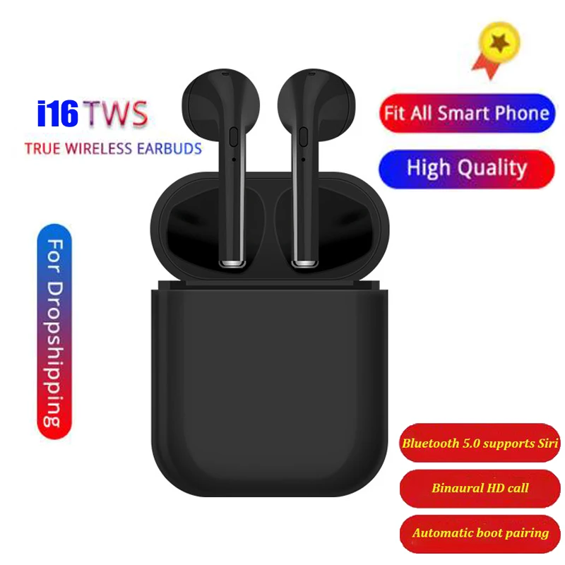 

Upgrade i16 TWS Wireless Earphones Bluetooth 5.0 Earbuds 3D Stereo Bass in-ear Headset with Mic Binaural Call PK i10 i11 i12 i13