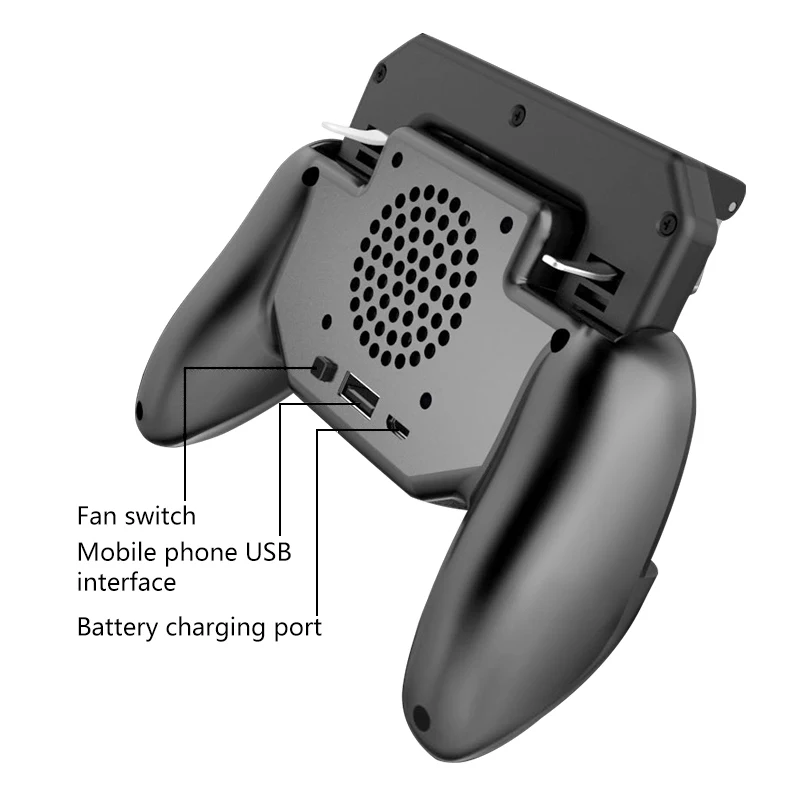 Pubg Mobile Pubg Controller Gamepad Trigger L1R1 Shooter Joystick Game Pad Phone Holder Cooler Fan with 2000/4000mAh Power Bank