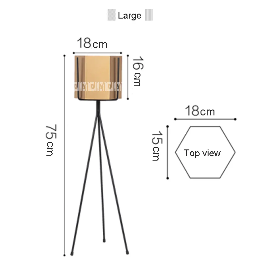 Креативный скандинавский шестигранный цветочный горшок высокого качества Hmoe балкон гостиная украшение сада комнатный горшок для растений - Цвет: big pot rack