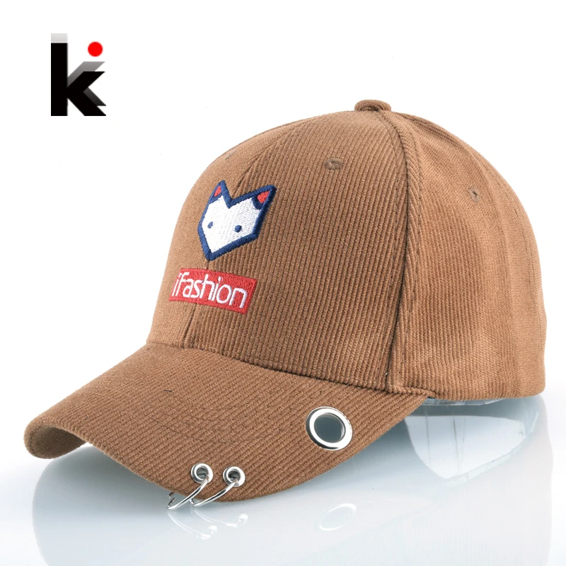 코듀로이 스냅 백 캡 드레이크 여성 캐주얼 Gorras 봄 야구 모자 여우 패턴 모자 뼈 Feminino Casquet