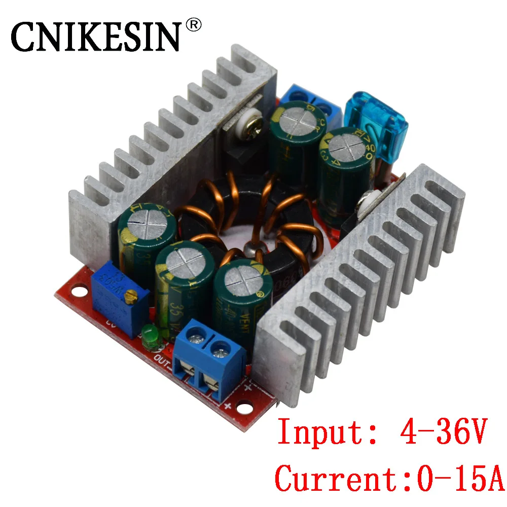 

CNIKESIN DC-DC 4-36V High Power low ripple 15A Adjustable step-down module high efficiency vehicle-mounted Power supply module