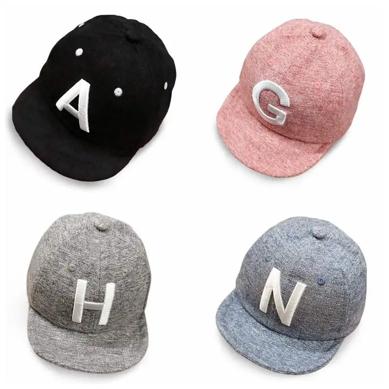 

Winter Autumn Cotton Baby Letter Cap Baby Kids Boy Adjustable Baseball Caps Boys Girl Hats Children Snapback Hip-Hop Sun Hat