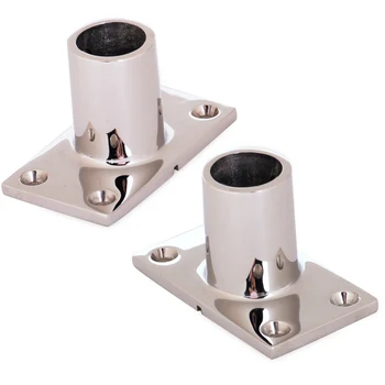 

DWCX Stainless Steel Boat Yacht Marine Hand Rail Fitting 90 Degree 7/8" Rectangular Base Hardware For Sailboat Vessel Ship