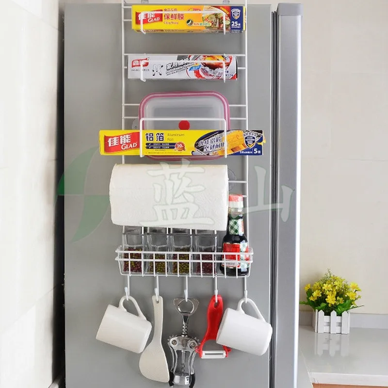

Creative refrigerator measuring rack storage rack kitchen multifunction five-layer refrigerator side wall pendant rack AP9101739