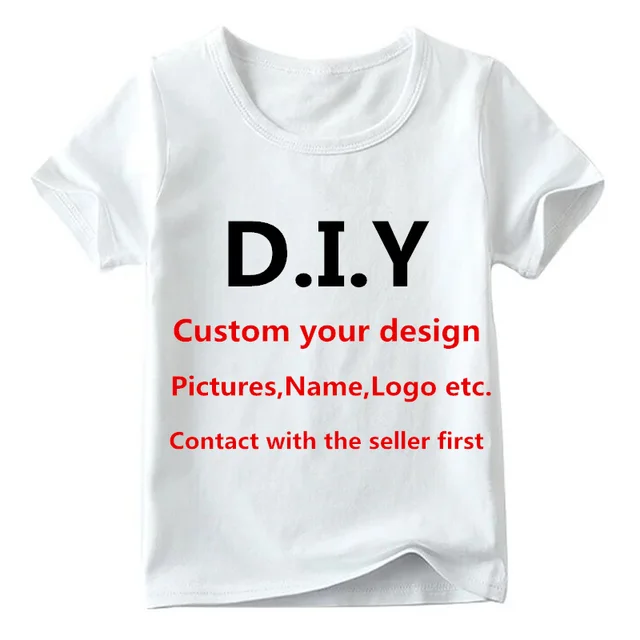 Kids Customized Print T Shirt Baby Custom Your Own Design T Shirt