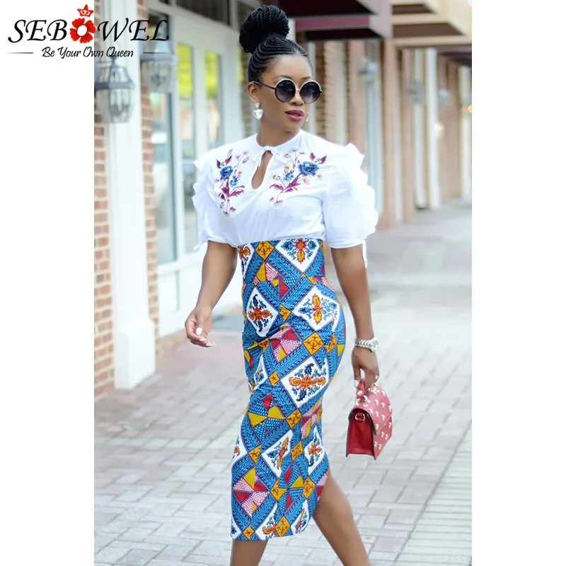 Bluish-African-Print-High-Waist-Bodycon-Pencil-Skirt-LC65104-5-5 