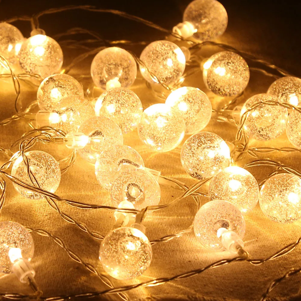 20 Led 220 cm Bubble Crystal Ball Waterproof LED Globe String Lights