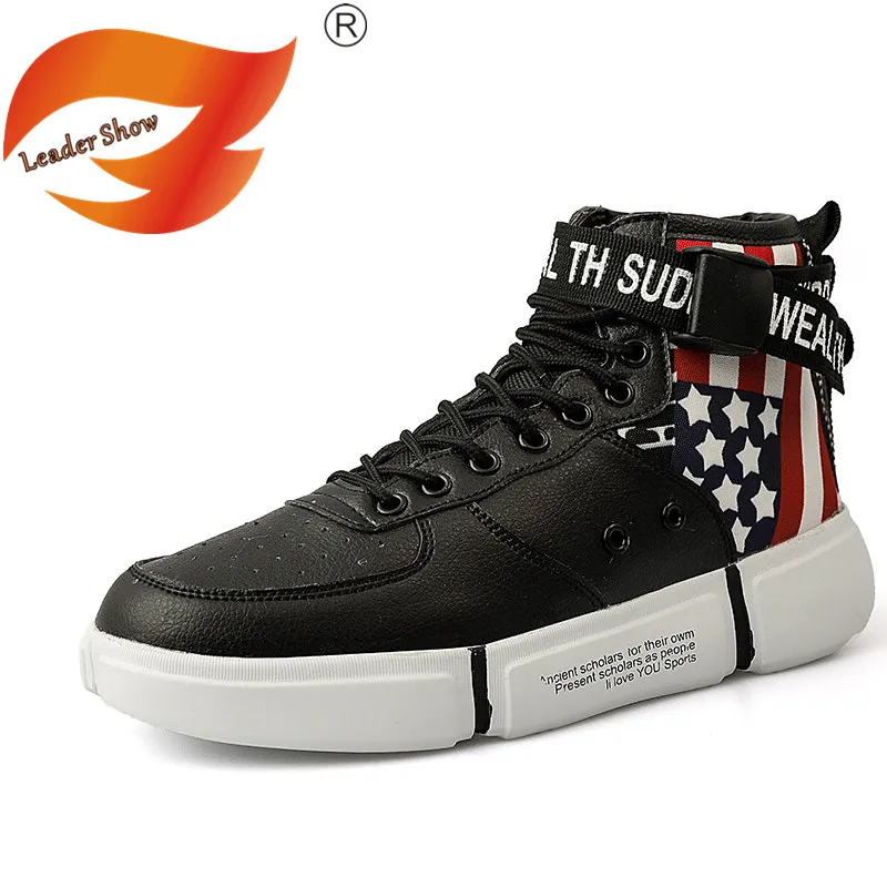 

Leader Show Men Casual Shoes High-top Spring Brand Men Shoes Fashion Comfortable Sneakers Flats Casual Shoes Zapatillas Hombre