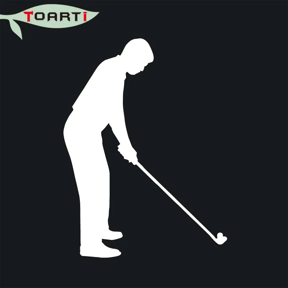 9 5*12 7 см Golfer Golf наклейка на автомобиль окно грузовика бампер Декор виниловая