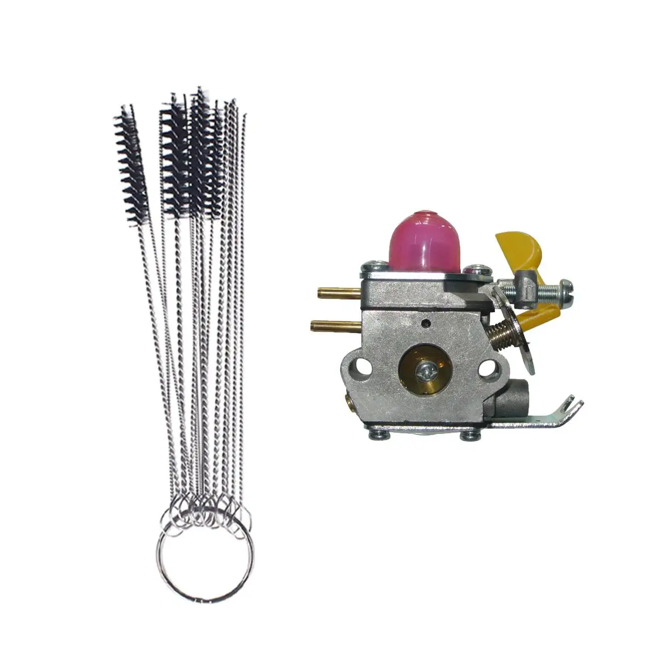 Carburetor Carb & cleaning brush Fit Poulan Weedeater Strimmer Cutter