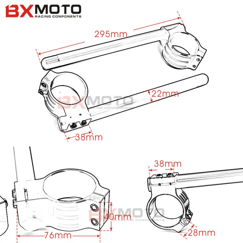 1 пара универсальные клипсы для руля мотоцикла YAMAHA RZ350 84 86 CNC 35 мм|35mm clip ons|clip on
