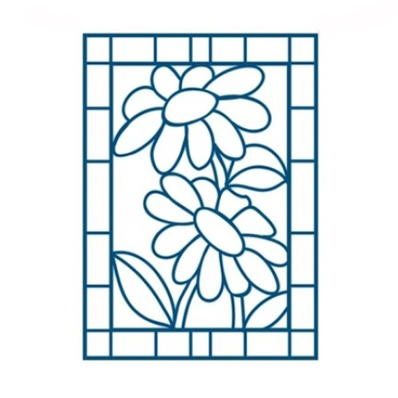 

Daisy Stained Glass Metal Cutting Dies For DIY Scrapbooking Craft Paper Card Decorative Etched Die Embossing Die Cut New 2019