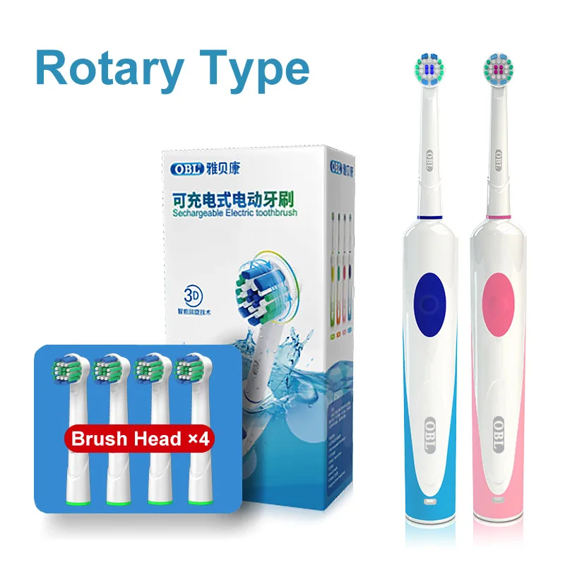 

Rotating Electric Toothbrush Induction charging with 4 Brush Heads Oral Hygiene Health Products Rechargeable Tooth Brush