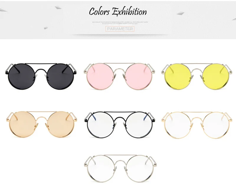 SHAUNA, классические женские круглые металлические очки, оправа, модные мужские прозрачные розовые линзы, очки с цепочкой