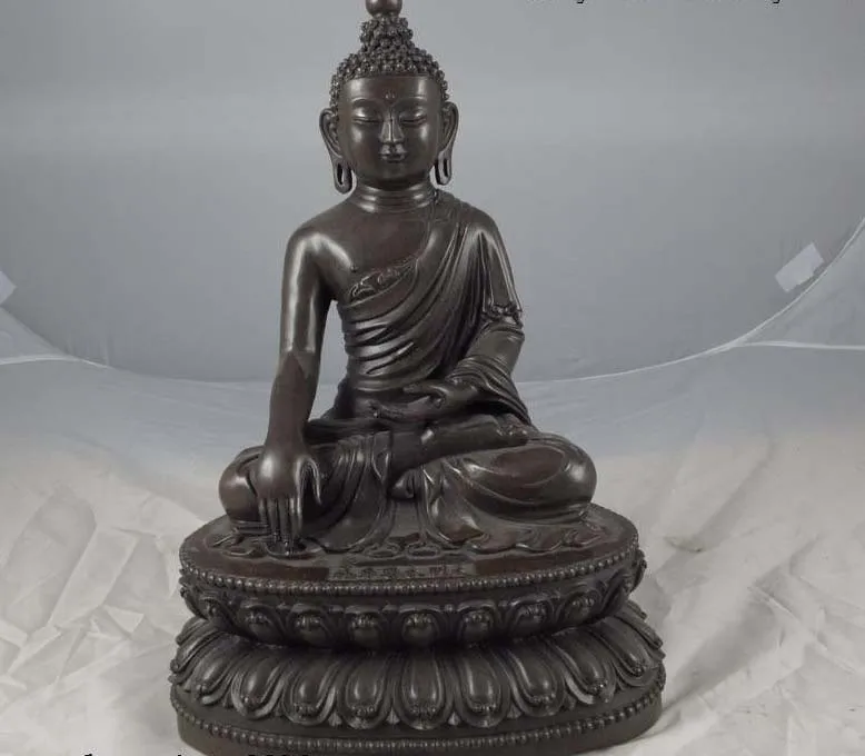 

Tibet Buddhism monastery Copper Bronze made Tathagata Sakyamuni Buddha Statue