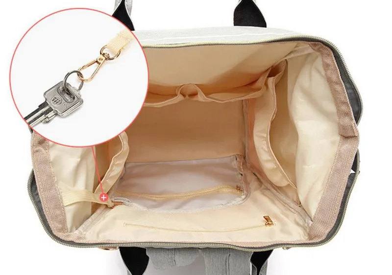 CROAL CHERIE Striped Baby Care Diaper Bag Backpack Organizer High Capacity Changing Nappy Bag For Mom Backpack 274215cm (11)