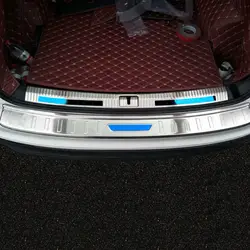 Для Volkswagen Tiguan 2018 багажник пластина заднего бампера из нержавеющей стали Яркая Полоса задний бампер Защита полосы аксессуары