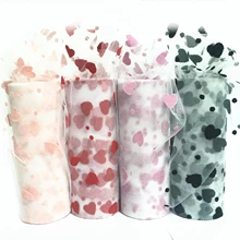 6 дюймов x 10 ярдов Сердце стекались Тюль в рулонах для свадьбы подарок лук Carft Туту рубашка Свадебное Украшение DIY детская юбка