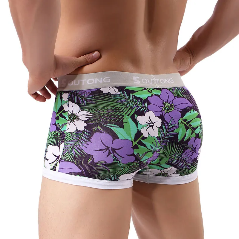 Бренд EXILIENS, мужское нижнее белье, боксеры, хлопок, цветной принт, Cueca Masculina Boxershorts, мужские боксеры, трусы, размер M-2XL 102201