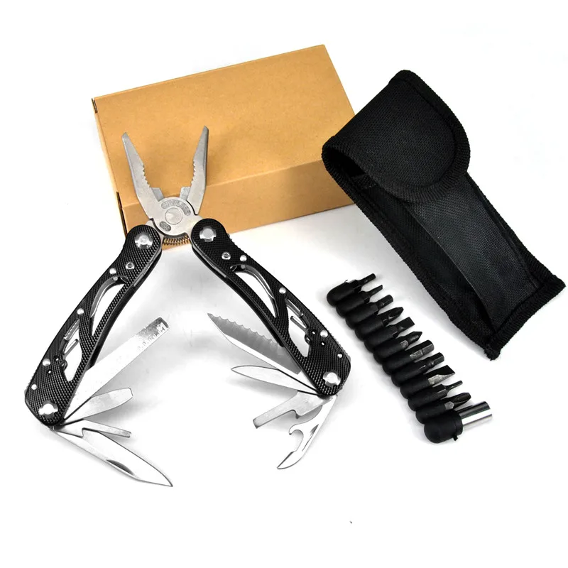 

24 In 1 Multitool Pliers Wire Cutter Stripper Crimping Tool Multifunctional Camping Survival Folding Knife With Screwdriver Kit