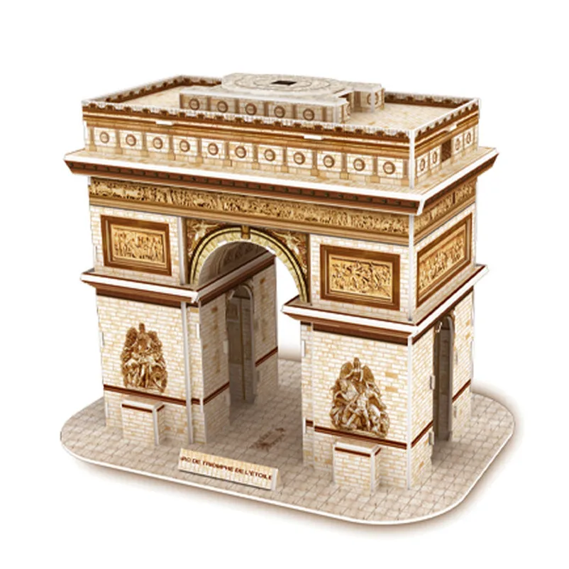 3D Puzzle Construction Puzzle DIY Paper Cardboard Puzzles World Famous Building Model Kit Jigsaw