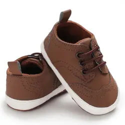 Нескользящая летняя повседневная обувь для маленьких мальчиков Классическая обувь из искусственной кожи обувь для первых прогулок на