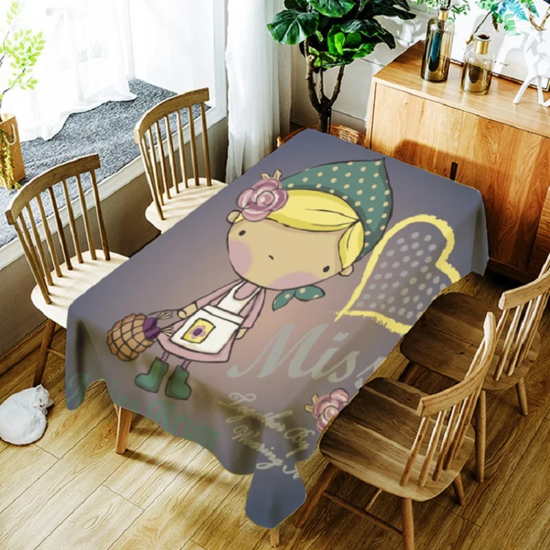 

Cartoon Pattern Tablecloth European Polyester Digital Printing Tablecloth Restaurant Picnic party Home Decoration Table Cloth